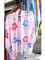 Mc13-5 Bali Hand Painted Batik Fabric Dresses