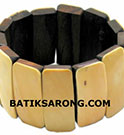 Fashion bracelets from Bali made of wood, resin, sea shells or bone. Handmade in Bali