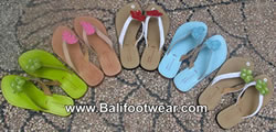 Sandals from Bali Indonesia. Beach sandals, slippers, shoes and flip flop with beads from Bali Indonesia. Handmade footwear from Bali