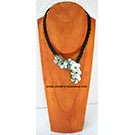 Bali wood jewelry displays made of wood to showcase your necklaces as shop fixtures.