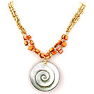 Fashion accessories necklaces from Bali. Sea shell pendants and resin.